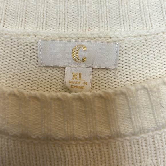 Charming Charlie Silver Metallic Accent Fair Isle Sweater - Picture 5 of 11